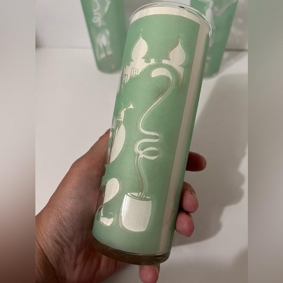 Set of 3 Dominion Glass Highball Tumblers with Belly Dancer and Snake Charmer - Picture 11 of 12